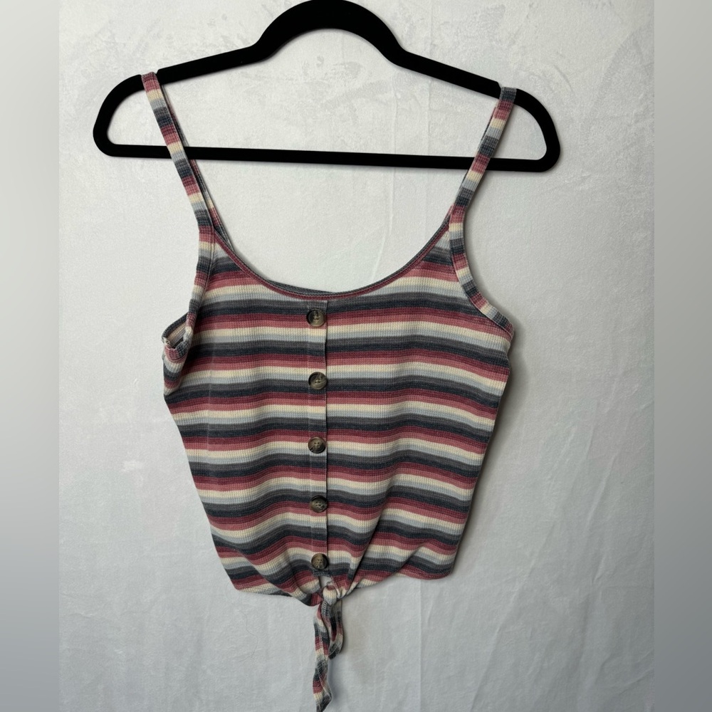 AMERICAN EAGLE STRIPED BUTTON DOWN TANK TOP